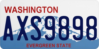 WA license plate AXS9898