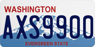 WA license plate AXS9900