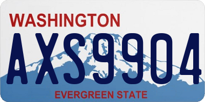 WA license plate AXS9904