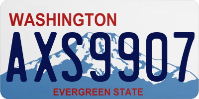 WA license plate AXS9907