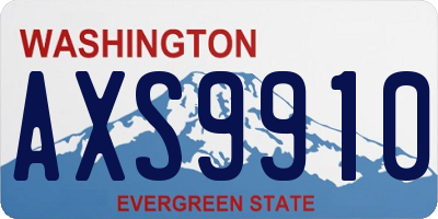 WA license plate AXS9910