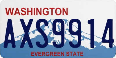 WA license plate AXS9914