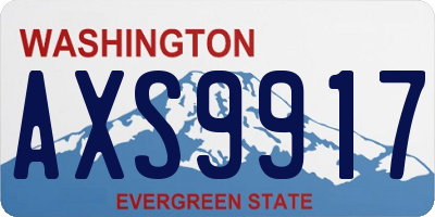 WA license plate AXS9917