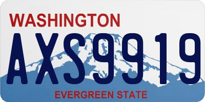 WA license plate AXS9919