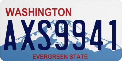 WA license plate AXS9941