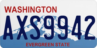 WA license plate AXS9942