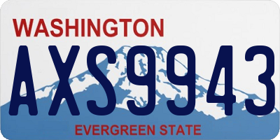 WA license plate AXS9943