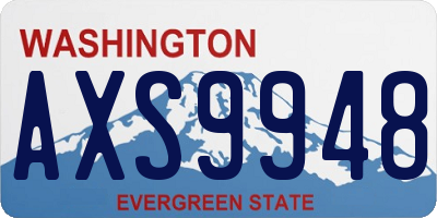 WA license plate AXS9948