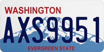 WA license plate AXS9951