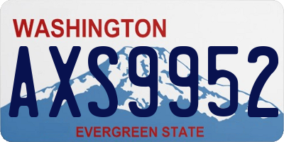 WA license plate AXS9952