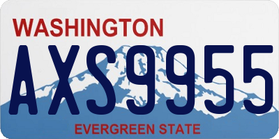 WA license plate AXS9955