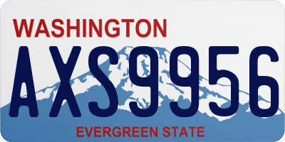 WA license plate AXS9956