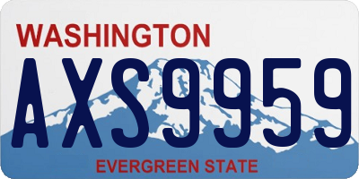 WA license plate AXS9959