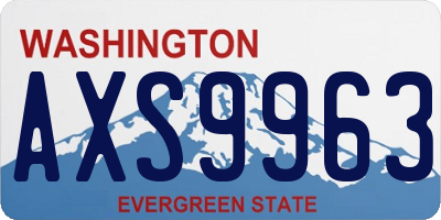 WA license plate AXS9963