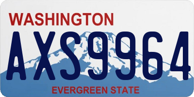 WA license plate AXS9964