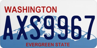 WA license plate AXS9967