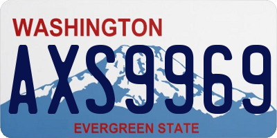 WA license plate AXS9969