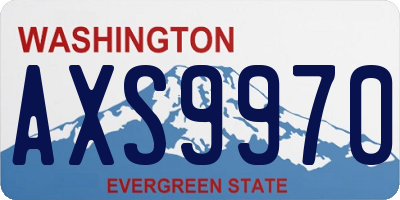 WA license plate AXS9970
