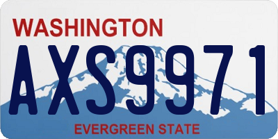 WA license plate AXS9971