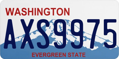 WA license plate AXS9975