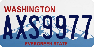 WA license plate AXS9977