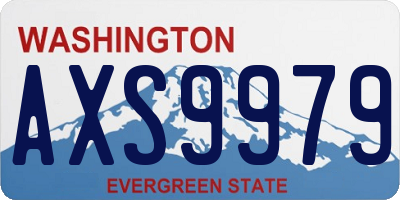 WA license plate AXS9979