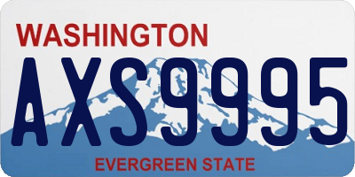 WA license plate AXS9995
