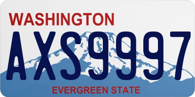 WA license plate AXS9997