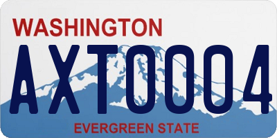 WA license plate AXT0004