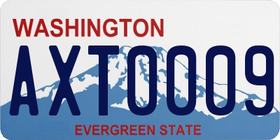 WA license plate AXT0009