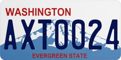 WA license plate AXT0024