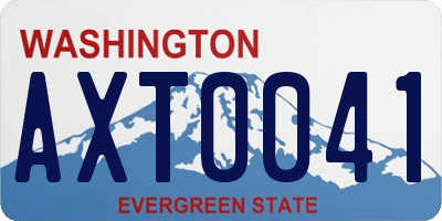 WA license plate AXT0041