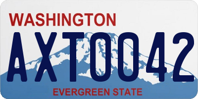 WA license plate AXT0042