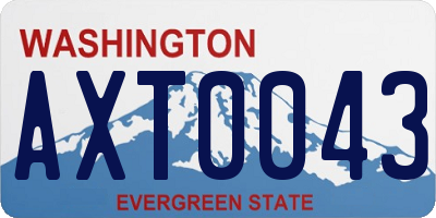 WA license plate AXT0043