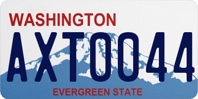 WA license plate AXT0044