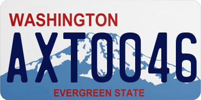 WA license plate AXT0046