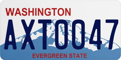 WA license plate AXT0047