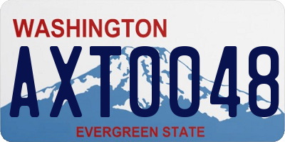 WA license plate AXT0048