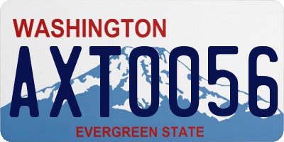 WA license plate AXT0056