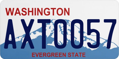 WA license plate AXT0057