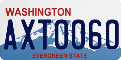 WA license plate AXT0060