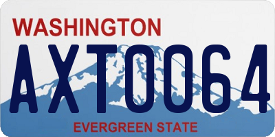 WA license plate AXT0064