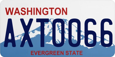 WA license plate AXT0066