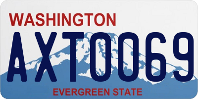 WA license plate AXT0069