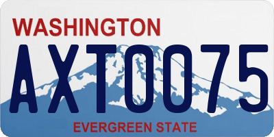 WA license plate AXT0075