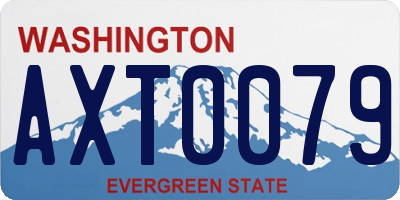 WA license plate AXT0079