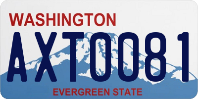WA license plate AXT0081