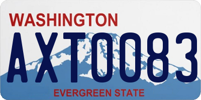 WA license plate AXT0083