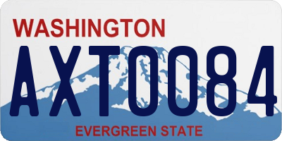 WA license plate AXT0084
