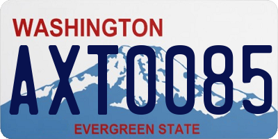 WA license plate AXT0085